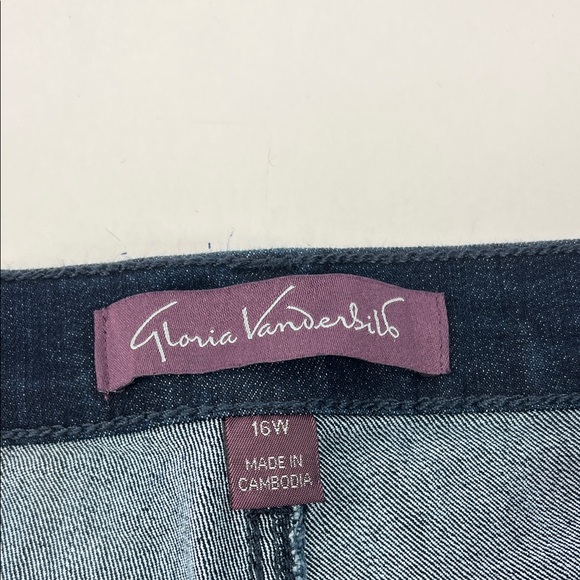 Gloria Vanderbilt Amanda Dark Blue Denim Jeans - Picture 8 of 8